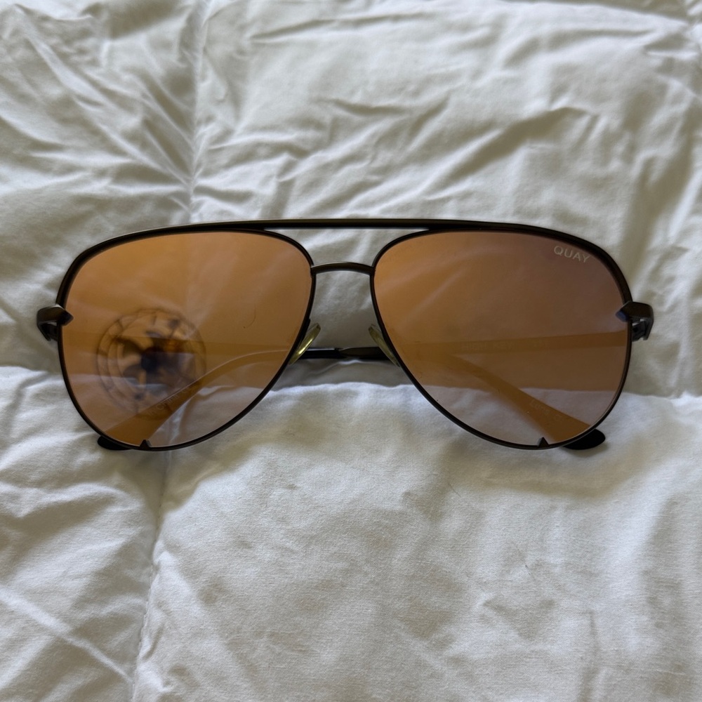 Quay x Desi High Key Aviator Sunglasses